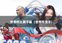 世界杯比赛字幕（世界杯文字）
